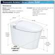 TASB-01 Azalea 1-Piece 1.45/1.08 GPF Dual Flush Elongated Smart Bidet Toilet With Sensor, White