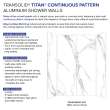 Transolid TWK603696C-KI01G Titan 60-in x 36-in x 96-in 4-Piece Shower Wall Kit, White Caruso (Glossy)