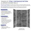 Transolid TWK603696C-KI63G Titan 60-in x 36-in x 96-in 4-Piece Shower Wall Kit, Maelstrom Grey (Glossy)