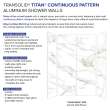 Transolid TWK603696C-KI80G Titan 60-in x 36-in x 96-in 4-Piece Shower Wall Kit, Summit Gold (Glossy)