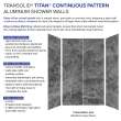 Transolid TWK604896C-KI63G Titan 60-in x 48-in x 96-in 4-Piece Shower Wall Kit, Maelstrom Grey (Glossy)