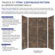 Transolid TWK604896C-KI82H Titan 60-in x 48-in x 96-in 4-Piece Shower Wall Kit, Sahara (Honed)