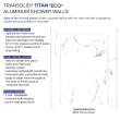 Transolid TWKE603696-KI01H Titan Eco 60-in x 36-in x 96-in 3-Piece Shower Wall Kit, White Caruso (Honed)