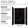 Transolid TWKE603696-KI03H Titan Eco 60-in x 36-in x 96-in 3-Piece Shower Wall Kit, Black Caruso (Honed)