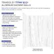 Transolid TWKE603696-KI31H Titan Eco 60-in x 36-in x 96-in 3-Piece Shower Wall Kit, Savanna Grey (Honed)