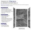 Transolid TWKE603696-KI63H Titan Eco 60-in x 36-in x 96-in 3-Piece Shower Wall Kit, Maelstrom Grey (Honed)
