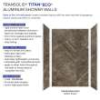 Transolid TWKE603696-KI82H Titan Eco 60-in x 36-in x 96-in 3-Piece Shower Wall Kit, Sahara (Honed)