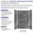 Transolid TWKEC603696-KI63H Titan Eco 60-in x 36-in x 96-in 3-Piece Shower Wall Kit, Maelstrom Grey (Honed)