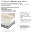 Transolid TWK604896C-KI01G Titan 60-in x 48-in x 96-in 4-Piece Shower Wall Kit, White Caruso (Glossy)