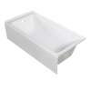UATTR603015-L Ursula 60-in x 30-in x 15-in Alcove Acrylic Bathtub With Left Hand Drain, White (Glossy)