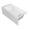 UATTR603620-L Ursula 60-in x 36-in x 20-in Alcove Acrylic Bathtub With Left Hand Drain, White (Glossy)