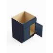 27-in x 21-in x 35-in Ready to Assemble Slim Shaker Double Door Single Drawer Front Vanity Sink Base Cabinet, Navy Blue