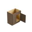 30-in x 18-in x 31-in Ready To Assemble Shaker Single Door with Two Left-Side Drawers Vanity Base Cabinet, Tan Wood