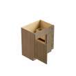 30-in x 18-in x 31-in Ready To Assemble Shaker Single Door with Two Right-Side Drawers Vanity Base Cabinet, Tan Wood