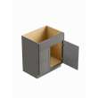 24-in x 21-in x 35-in Ready to Assemble Slim Shaker Vanity Combo Base Cabinet With Two Drawers on Left, Light Grey