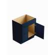 24-in x 21-in x 35-in Ready to Assemble Slim Shaker Vanity Combo Base Cabinet With Two Drawers on Left, Navy Blue