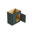 24-in x 21-in x 35-in Ready to Assemble Shaker Vanity Combo Base Cabinet With Two Drawers on Left, Green