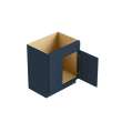 24-in x 21-in x 35-in Ready to Assemble Shaker Vanity Combo Base Cabinet With Two Drawers on Left, Navy Blue
