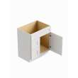24-in x 21-in x 35-in Ready to Assemble Shaker Vanity Combo Base Cabinet With Two Drawers on Left, White