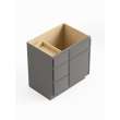 30-in x 21-in x 35-in Ready to Assemble Slim Shaker Vanity Combo Base Cabinet With Three Drawers on Left, Light Grey