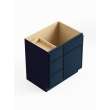 30-in x 21-in x 35-in Ready to Assemble Slim Shaker Vanity Combo Base Cabinet With Three Drawers on Left, Navy Blue