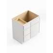 30-in x 21-in x 35-in Ready to Assemble Slim Shaker Vanity Combo Base Cabinet With Three Drawers on Left, White