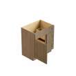 30-in x 21-in x 35-in Ready to Assemble Shaker Vanity Combo Base Cabinet With Two Drawers on Right, Tan Wood