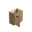 30-in x 21-in x 35-in Ready to Assemble Slim Shaker Vanity Combo Base Cabinet With Two Drawers on Right, Tan Wood
