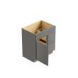 30-in x 21-in x 35-in Ready to Assemble Slim Shaker Vanity Combo Base Cabinet With Two Drawers on Right, Light Grey