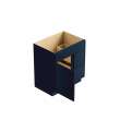 30-in x 21-in x 35-in Ready to Assemble Slim Shaker Vanity Combo Base Cabinet With Two Drawers on Right, Navy Blue
