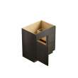 30-in x 21-in x 35-in Ready to Assemble Slim Shaker Vanity Combo Base Cabinet With Two Drawers on Right, Smokey Grey