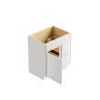 30-in x 21-in x 35-in Ready to Assemble Slim Shaker Vanity Combo Base Cabinet With Two Drawers on Right, White