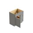 33-in x 21-in x 35-in Ready to Assemble Shaker Vanity Combo Base Cabinet With Two Drawers on Right, Light Grey