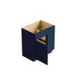 33-in x 21-in x 35-in Ready to Assemble Shaker Vanity Combo Base Cabinet With Two Drawers on Right, Navy Blue