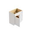 33-in x 21-in x 35-in Ready to Assemble Shaker Vanity Combo Base Cabinet With Two Drawers on Right, White