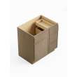 30-in x 21-in x 35-in Ready to Assemble Slim Shaker Vanity Combo Base Cabinet With Three Drawers on Right, Tan Wood
