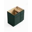 30-in x 21-in x 35-in Ready to Assemble Slim Shaker Vanity Combo Base Cabinet With Three Drawers on Right, Green