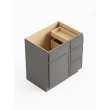 30-in x 21-in x 35-in Ready to Assemble Slim Shaker Vanity Combo Base Cabinet With Three Drawers on Right, Light Grey