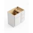30-in x 21-in x 35-in Ready to Assemble Slim Shaker Vanity Combo Base Cabinet With Three Drawers on Right, White