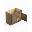 36-in x 21-in x 35-in Ready to Assemble Slim Shaker Double Door Double Drawer Front Vanity Sink Base Cabinet, Tan Wood