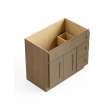 36-in x 18-in x 31-in Ready To Assemble Shaker Double Door with Two Right-Side Drawers Vanity Base Cabinet, Tan Wood