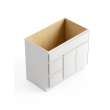 36-in x 21-in x 35-in Ready to Assemble Slim Shaker Vanity Combo Base Cabinet With Two Drawers on Left, White