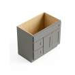 36-in x 21-in x 35-in Ready to Assemble Shaker Vanity Combo Base Cabinet With Two Drawers on Left, Light Grey