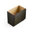 36-in x 21-in x 35-in Ready to Assemble Shaker Vanity Combo Base Cabinet With Two Drawers on Left, Smokey Grey
