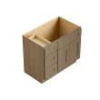 36-in x 21-in x 35-in Ready To Assemble Shaker Vanity Combo Base Cabinet With Three Drawers on Left, Tan Wood