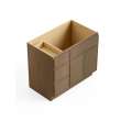 36-in x 21-in x 35-in Ready to Assemble Slim Shaker Vanity Combo Base Cabinet With Three Drawers on Left, Tan Wood