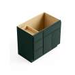 36-in x 21-in x 35-in Ready to Assemble Slim Shaker Vanity Combo Base Cabinet With Three Drawers on Left, Green