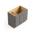 36-in x 21-in x 35-in Ready to Assemble Slim Shaker Vanity Combo Base Cabinet With Three Drawers on Left, Light Grey