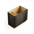 36-in x 21-in x 35-in Ready to Assemble Slim Shaker Vanity Combo Base Cabinet With Three Drawers on Left, Smokey Grey