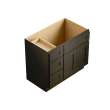 36-in x 21-in x 35-in Ready To Assemble Shaker Vanity Combo Base Cabinet With Three Drawers on Left, Smokey Grey